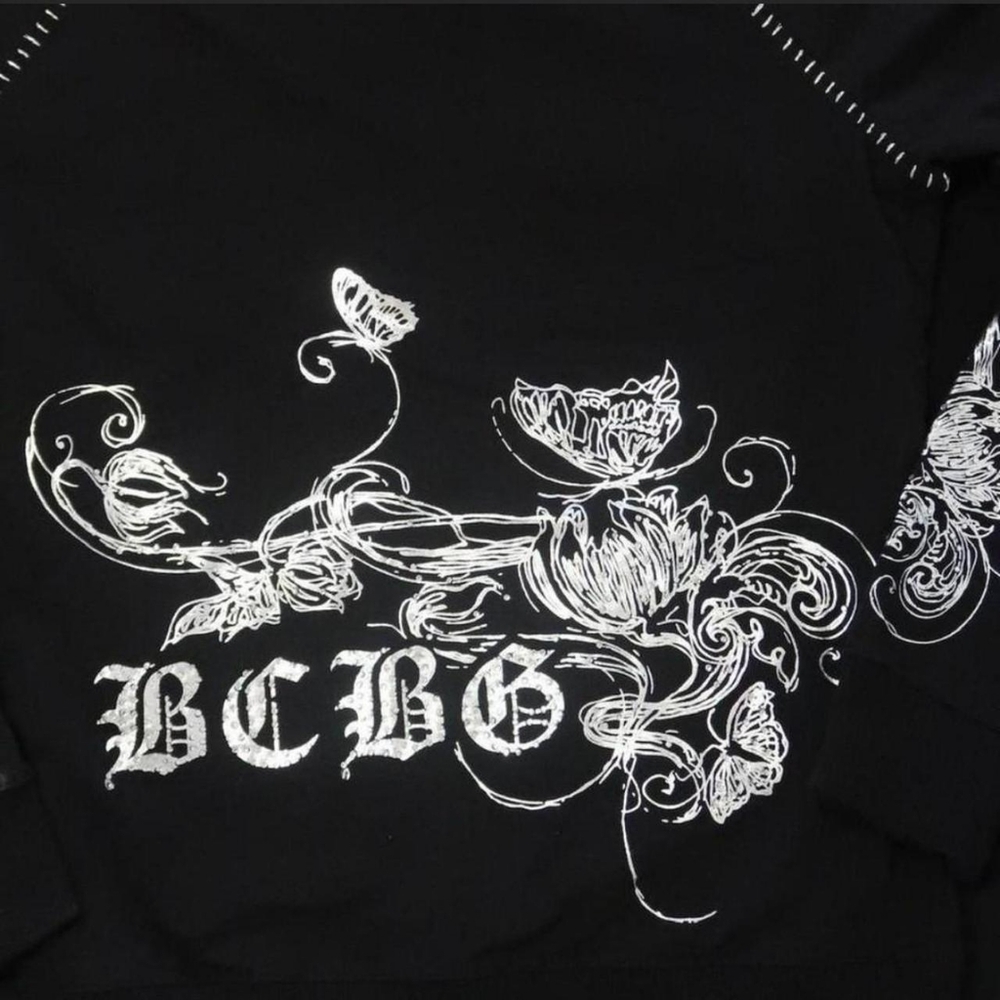 ☆BCBGMAXAZRIA Black & Silver Rhinestone Tracksuit☆ - Picture 6 of 6